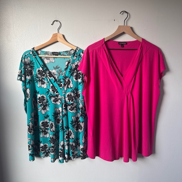 Lane Bryant set of two blouses same style different print - Picture 1 of 7